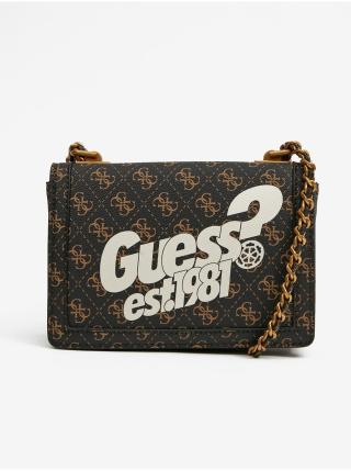 Tmavě hnědá dámská kabelka Guess Abey Convertible Xbody Flap