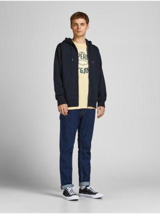 Tmavě modrá basic mikina s kapucí Jack & Jones Soft