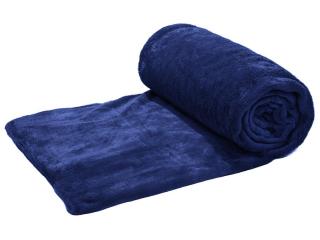 Tmavě modrá mikroplyšová deka VIOLET, 150x200 cm