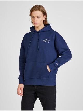 Tmavě modrá pánská mikina s kapucí Tommy Jeans