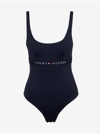 Tmavě modré dámské jednodílné plavky Tommy Hilfiger Underwear