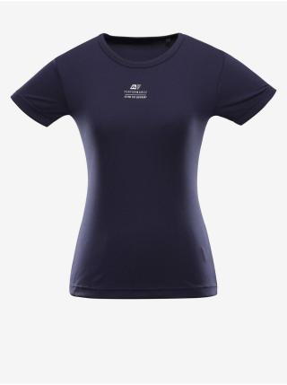 Tmavě modré dámské rychleschnoucí tričko ALPINE PRO BASIKA