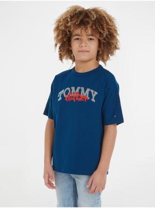 Tmavě modré klučičí tričko Tommy Hilfiger