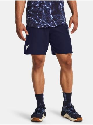 Tmavě modré pánské sportovní kraťasy Under Armour Project Rock Woven