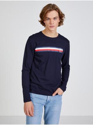 Tmavě modré pánské tričko Tommy Hilfiger Sliced Bar