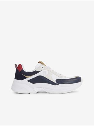 Tmavě modro- bílé dámské kožené tenisky Tommy Hilfiger Elevated Chunky Runn