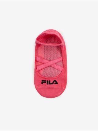 Tmavě růžové dámské protiskluzové ponožky FILA