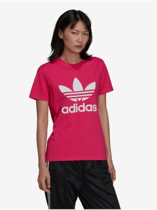 Tmavě růžové dámské tričko adidas Originals