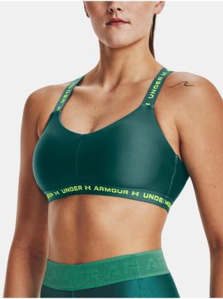 Tmavě zelená dámská sportovní podprsenka Under Armour UA Crossback Low