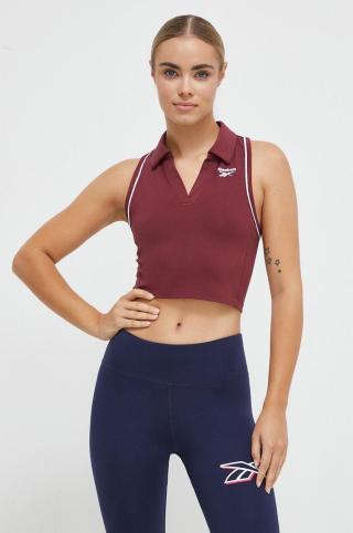 Top Reebok dámský, vínová barva