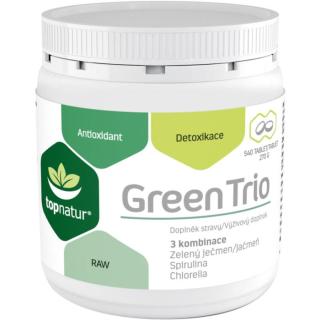 Topnatur Green Trio tablety pro detoxikaci organismu a podporu imunity 540 tbl