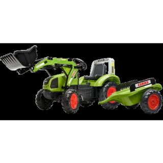 Traktor šlapací Claas Arion 430 s valníkem a přední lžící ze