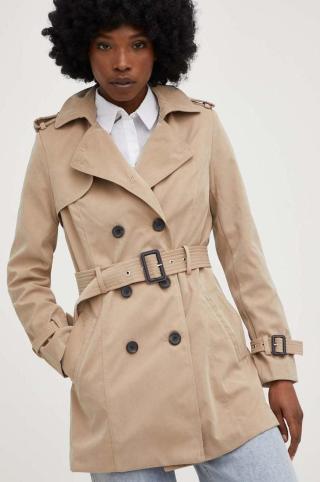 Trench kabát Answear Lab dámský, béžová barva, přechodný