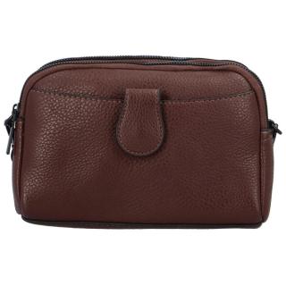 Trendy malá dámská crossbody kabelka čokoládová hnědá - Paolo bags Laura