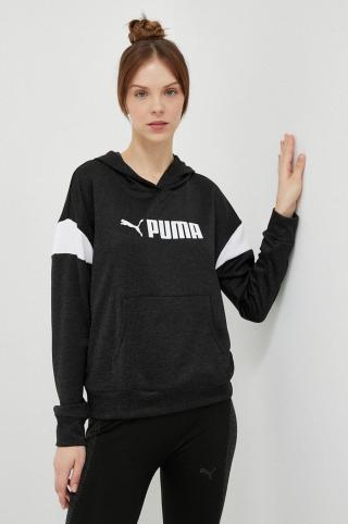 Tréninková mikina Puma Fit Tech černá barva, s kapucí