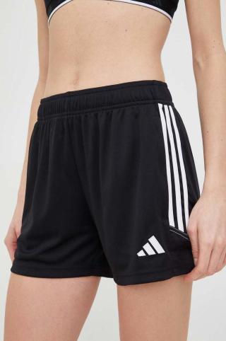 Tréninkové šortky adidas Performance Tiro 23 dámské, černá barva, s aplikací, medium waist