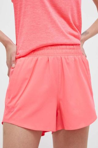 Tréninkové šortky Under Armour Flex růžová barva, hladké, high waist