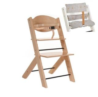 Treppy® jídelní židlička natur + zdarma polštářek na sezení Stars