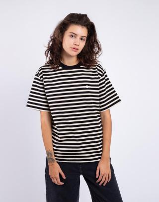 Tričko Carhartt WIP W' S/S Seidler T-Shirt Seidler Stripe, Black / Salt