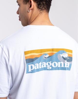 Tričko Patagonia M's Boardshort Logo Pocket Responsibili-Tee White