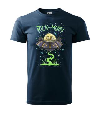 Tričko Rick and Morty in a Space Shuttle