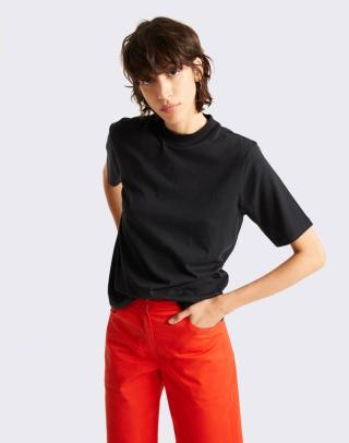 Tričko Thinking MU Basic Black Mock T-shirt Black