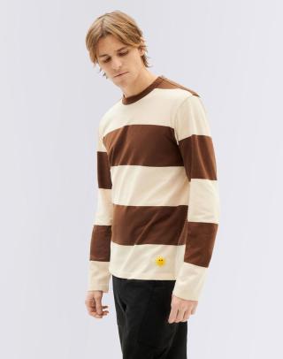 Tričko Thinking MU Chocolate Stripes Emilio T-Shirt CHOCOLATE