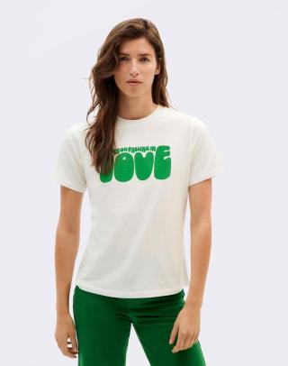 Tričko Thinking MU Yes Love T-Shirt SNOW WHITE