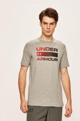 Tričko Under Armour šedá barva, s potiskem