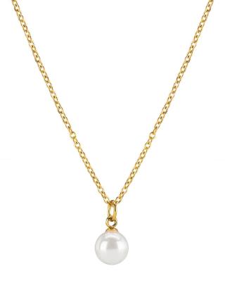 Troli Elegantní pozlacený náhrdelník s perličkou VJMS002NR