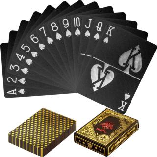 Tuin 60783 Poker karty plastové černé/zlaté