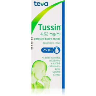 Tussin Tussin 4,62mg/1ml perorální kapky, roztok k léčbě produktivního kašle při onemocněních plic a průdušek 25 ml