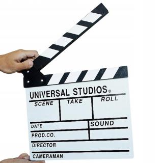 Tv film Slate Cut Action Scene Clapper Board Dry