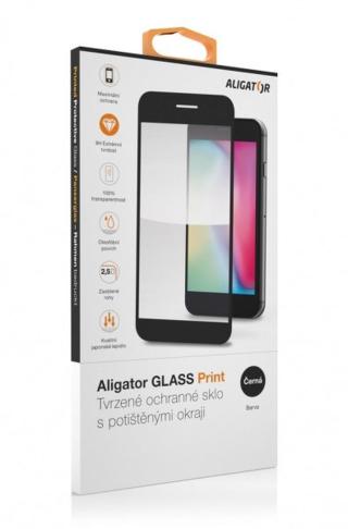 Tvrzené sklo pro mobilní telefon Ochranné tvrzené sklo Aligator Glass Print, Xiaomi 12T, černá, celoplošné lepení