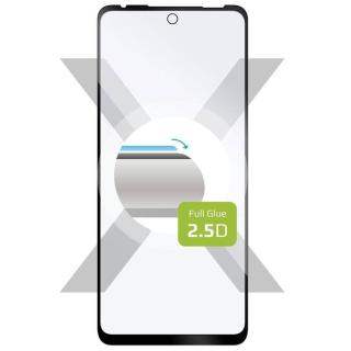 Tvrzené sklo pro mobilní telefon Ochranné tvrzené sklo Fixed Full-cover pro Motorola Moto G60, lepení přes celý displej, černé