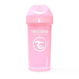 TWIST SHAKE Dětský kelímek na pití 360ml pastelově růžový