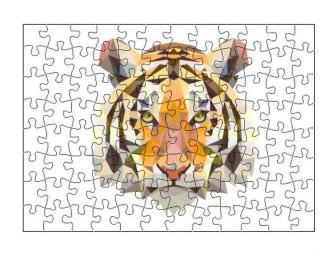 Tygr Puzzle dřevěné
