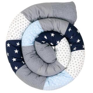 Ullenboom Baby Bed Snake Blue Light Blue Grey 300 cm