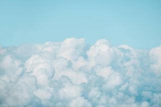 Umělecká fotografie Close up of cumulonimbus clouds on the sky, EujarimPhotography,