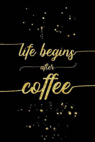Umělecká fotografie Life Begins After Coffee | Gold, Melanie Viola,