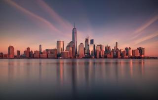 Umělecká fotografie Lower Manhattan at dusk, Wei