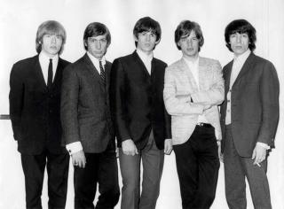 Umělecká fotografie Members of the The Rolling Stones pose in suits,