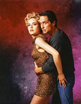 Umělecká fotografie Michael Douglas & Sharon Stone, Basic Instinct 1992,