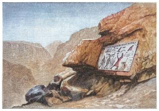 Umělecká fotografie Old engraved illustration of Wadi Maghareh, mikroman6,