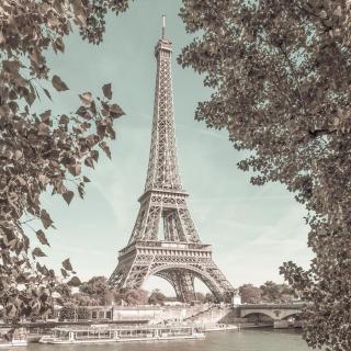 Umělecká fotografie PARIS Eiffel Tower & River Seine | urban vintage style, Melanie Viola,