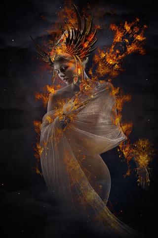 Umělecká fotografie The Fire Princess, Che Abu Bakar,