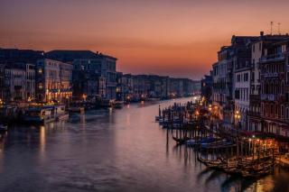 Umělecká fotografie Venice Grand Canal at Sunset, Karen Deakin,