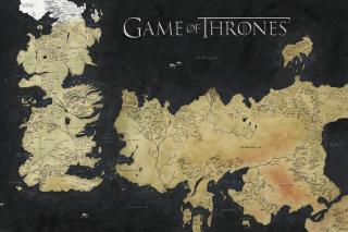 Umělecký tisk Game of Thrones - Westeros Map,