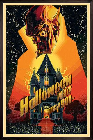 Umělecký tisk Halloween poster, Man_Half-tube,