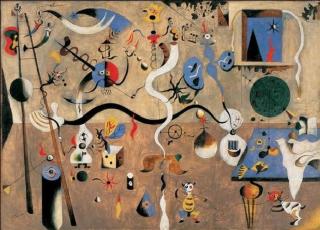 Umělecký tisk Harlekýn a karneval, 1924-25, Joan Miró,